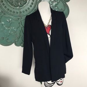 Bishop & Young navy jacket with side stripe detail